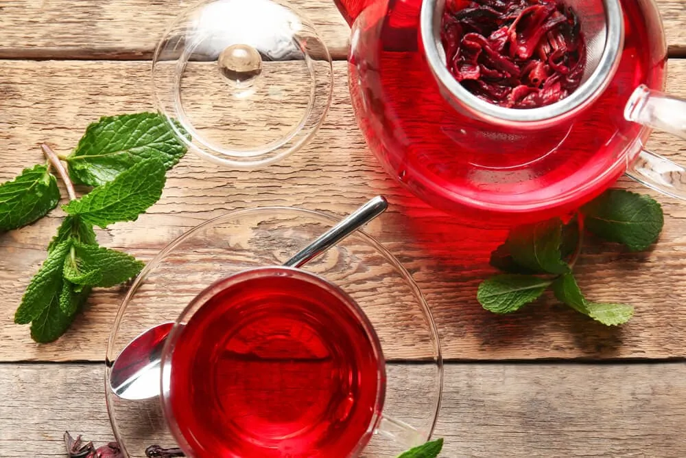 drink hibiscus tea to treat high blood pressure